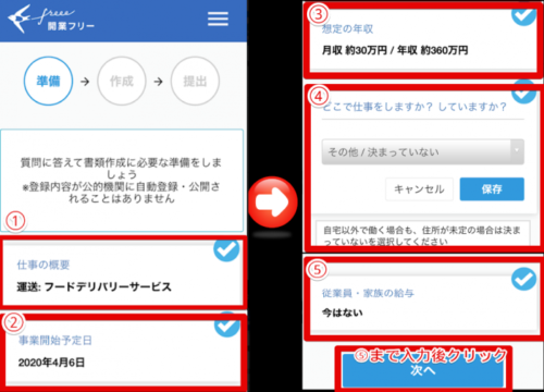 開業Freee準備編入力方法