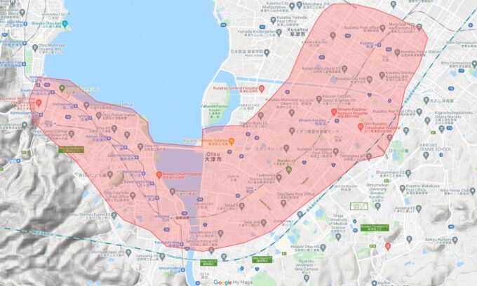 Uber Eats大津配達エリア【210708】