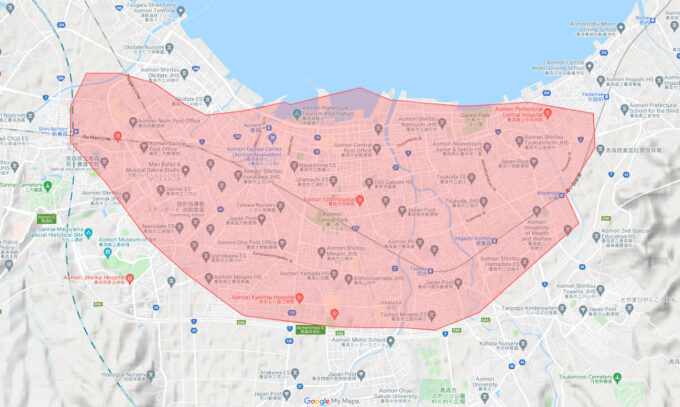 Uber Eats青森配達エリア【210701】