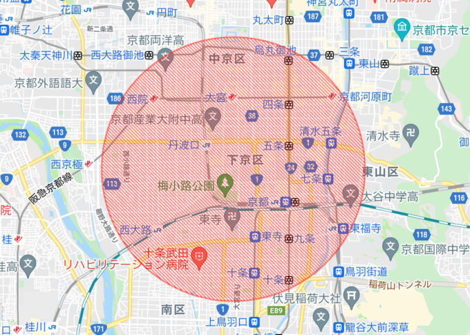 Wolt京都配達エリア