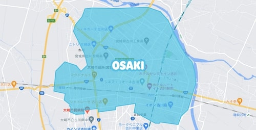 Wolt大崎エリアマップ